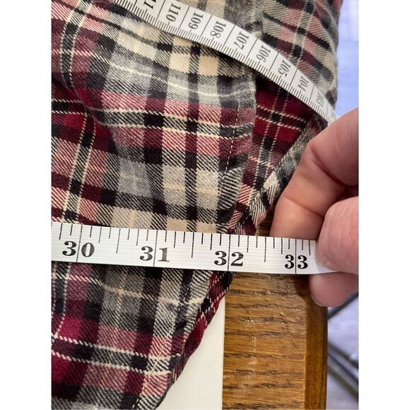 Carhartt Mens Red Plaid Long Sleeve Pocket Western Button Down Shirt XL Tall - Picture 5 of 7